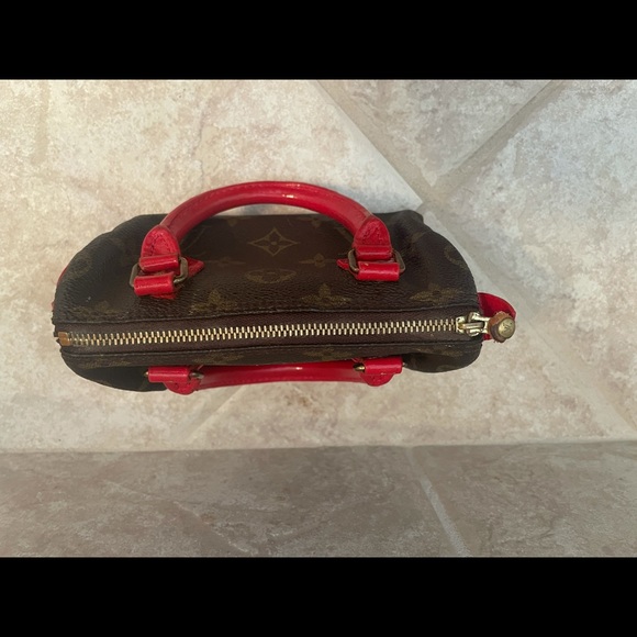Custom Red Authentic Louis Vuitton Mini Speedy - Picture 3 of 11
